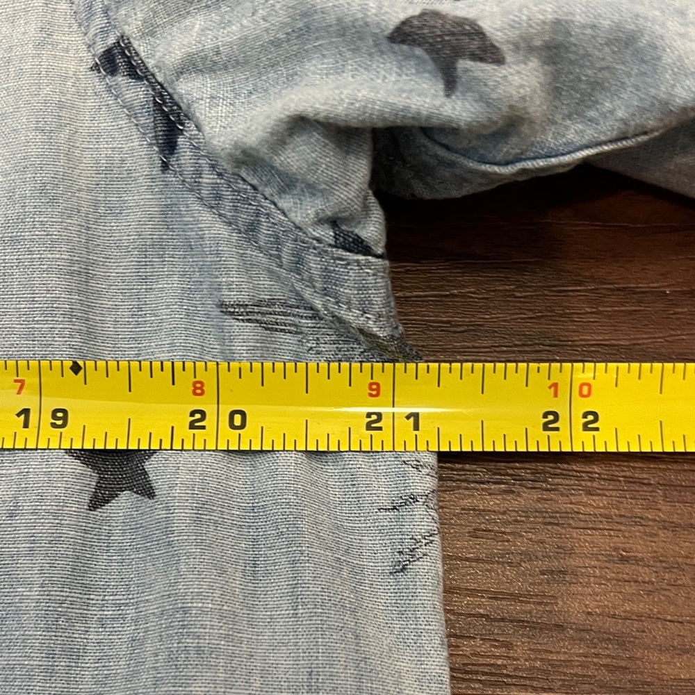 RRL Ralph Lauren "American Liberty" Indigo Chambray Camp Shirt Medium - Picture 6 of 11